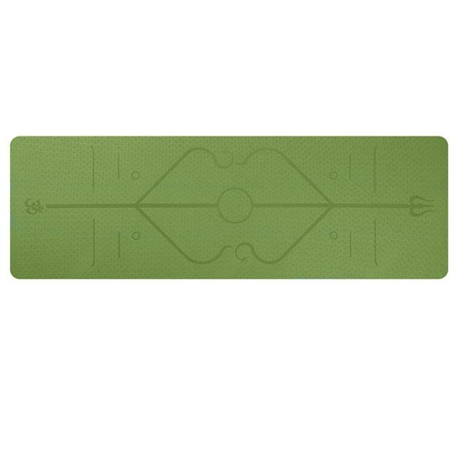 Tapis de yoga antidérapant en TPE Position Line pour débutants
