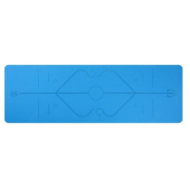 Tapis de yoga antidérapant en TPE Position Line pour débutants
