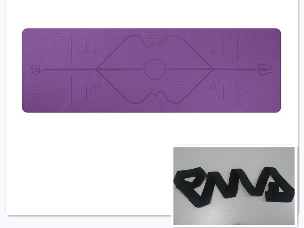 Tapis de yoga antidérapant en TPE Position Line pour débutants