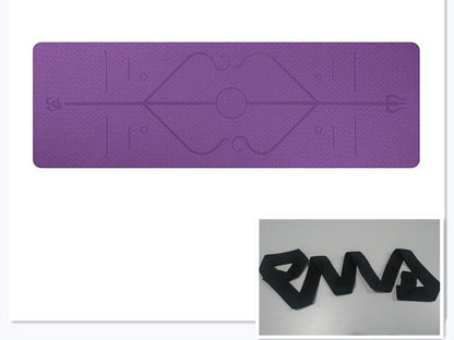 Tapis de yoga antidérapant en TPE Position Line pour débutants