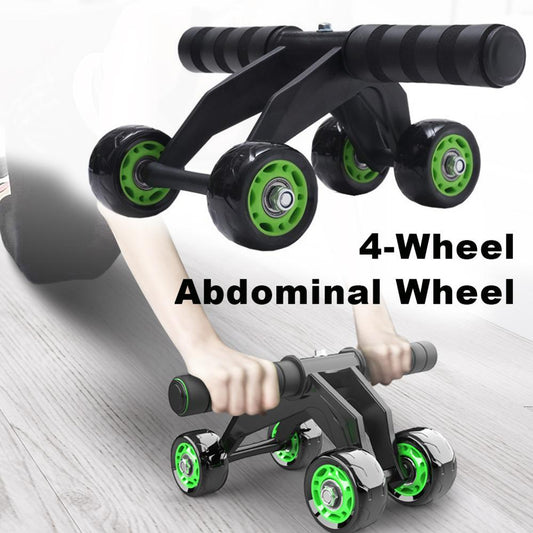 Rouleau abdominal à quatre roues pour exercices à domicile