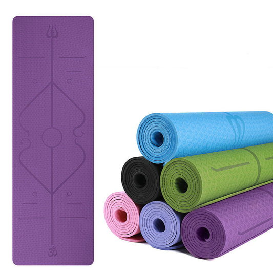 Tapis de yoga bicolore 6 mm, tapis de fitness