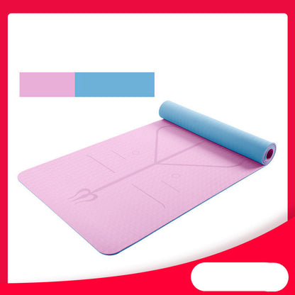 Tapis de yoga bicolore 6 mm, tapis de fitness