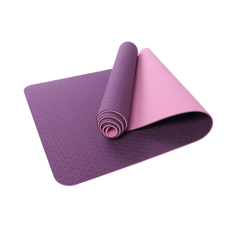Tapis de yoga bicolore 6 mm, tapis de fitness