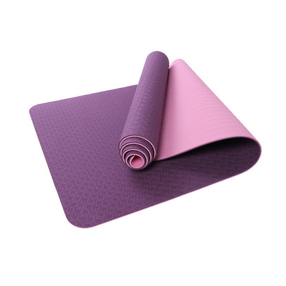Tapis de yoga bicolore 6 mm, tapis de fitness