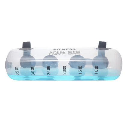 Haltères à eau cylindriques transparentes pour le fitness et l'haltérophilie
