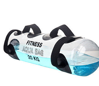 Haltères à eau cylindriques transparentes pour le fitness et l'haltérophilie
