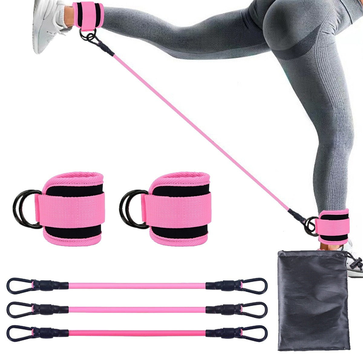 Bandes de résistance pour chevilles, force des hanches et des jambes, corde de traction
