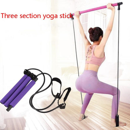 Bâton de fitness Pilates en trois sections