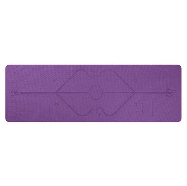 Tapis de yoga antidérapant en TPE Position Line pour débutants