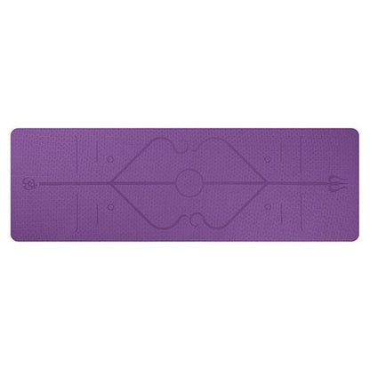 Tapis de yoga antidérapant en TPE Position Line pour débutants
