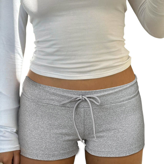 Short de sport et de fitness moulant en polyester pour femme