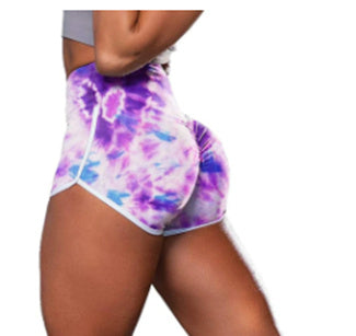 Short de fitness décontracté camouflage tie-dye pour femme