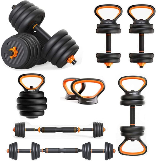 Haltères, kettlebells, barres, combinaison multifonctionnelle six en un