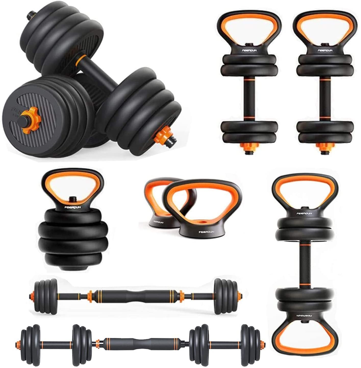 Haltères, kettlebells, barres, combinaison multifonctionnelle six en un