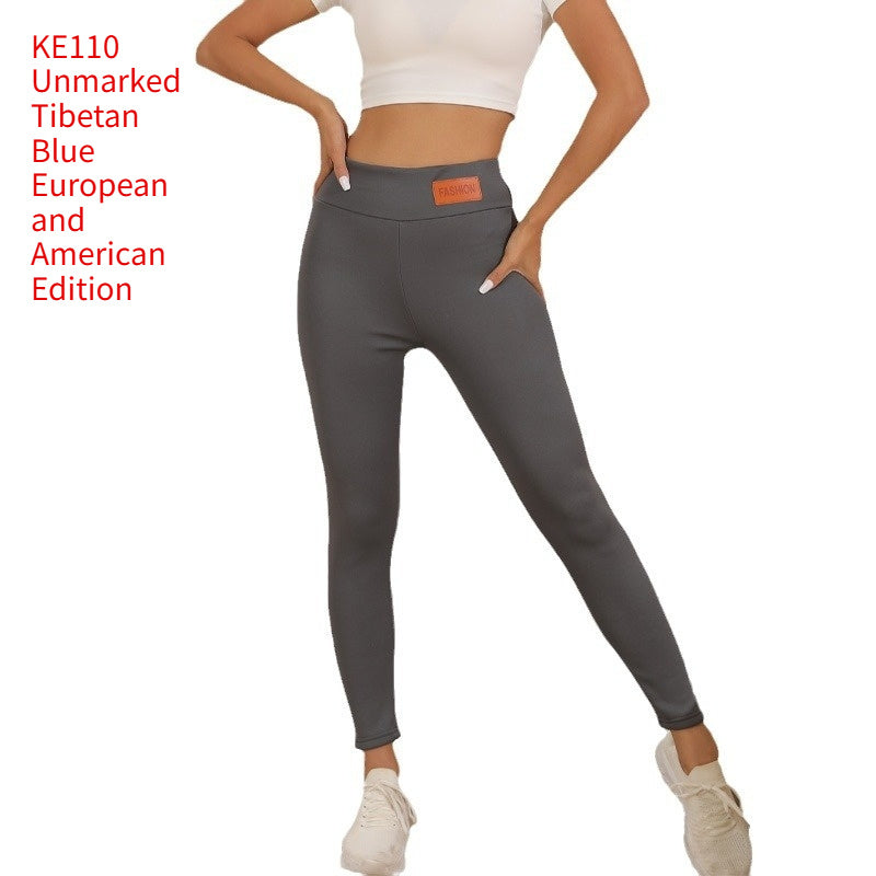 Leggings taille haute en cachemire pour femme