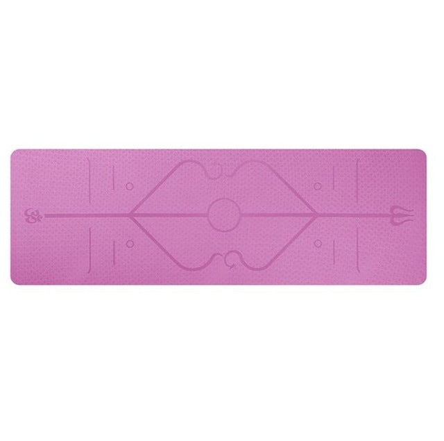 Tapis de yoga antidérapant en TPE Position Line pour débutants