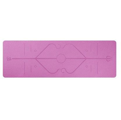 Tapis de yoga antidérapant en TPE Position Line pour débutants