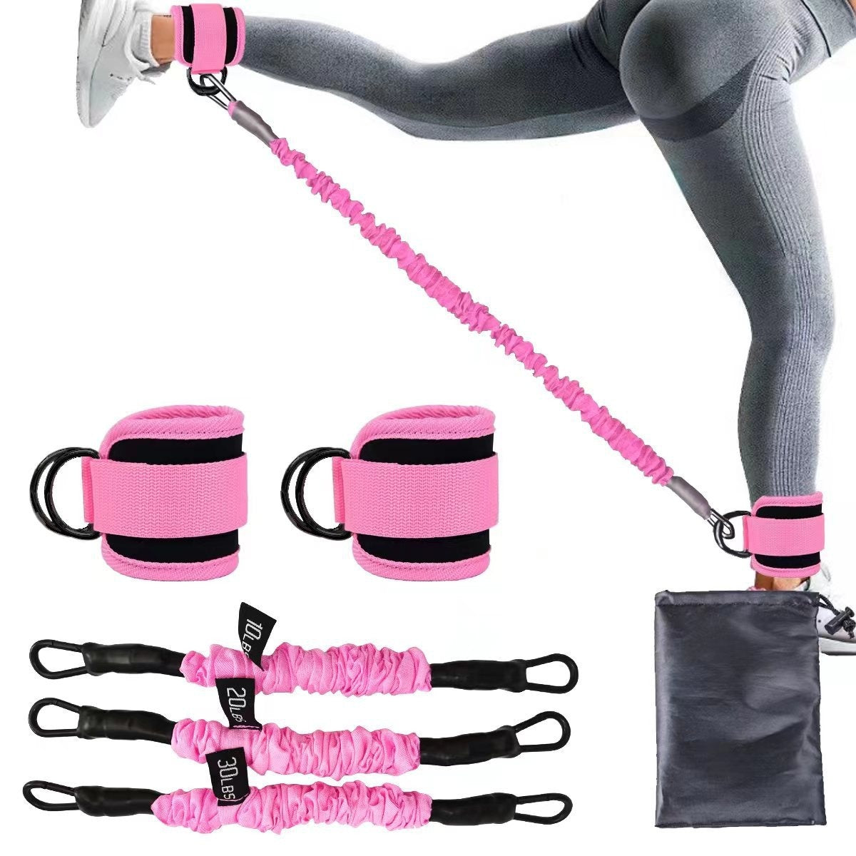 Bandes de résistance pour chevilles, force des hanches et des jambes, corde de traction