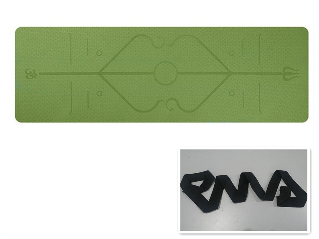 Tapis de yoga antidérapant en TPE Position Line pour débutants