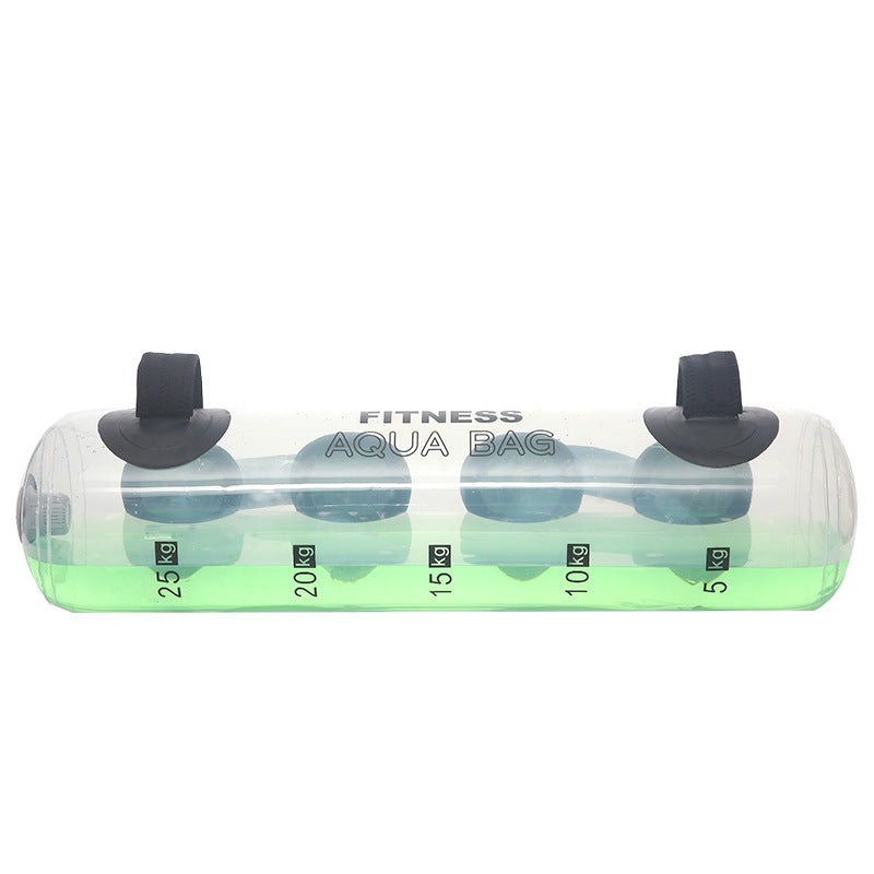 Haltères à eau cylindriques transparentes pour le fitness et l'haltérophilie