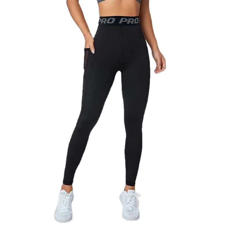 Pantalon de yoga élastique à poches pour femme