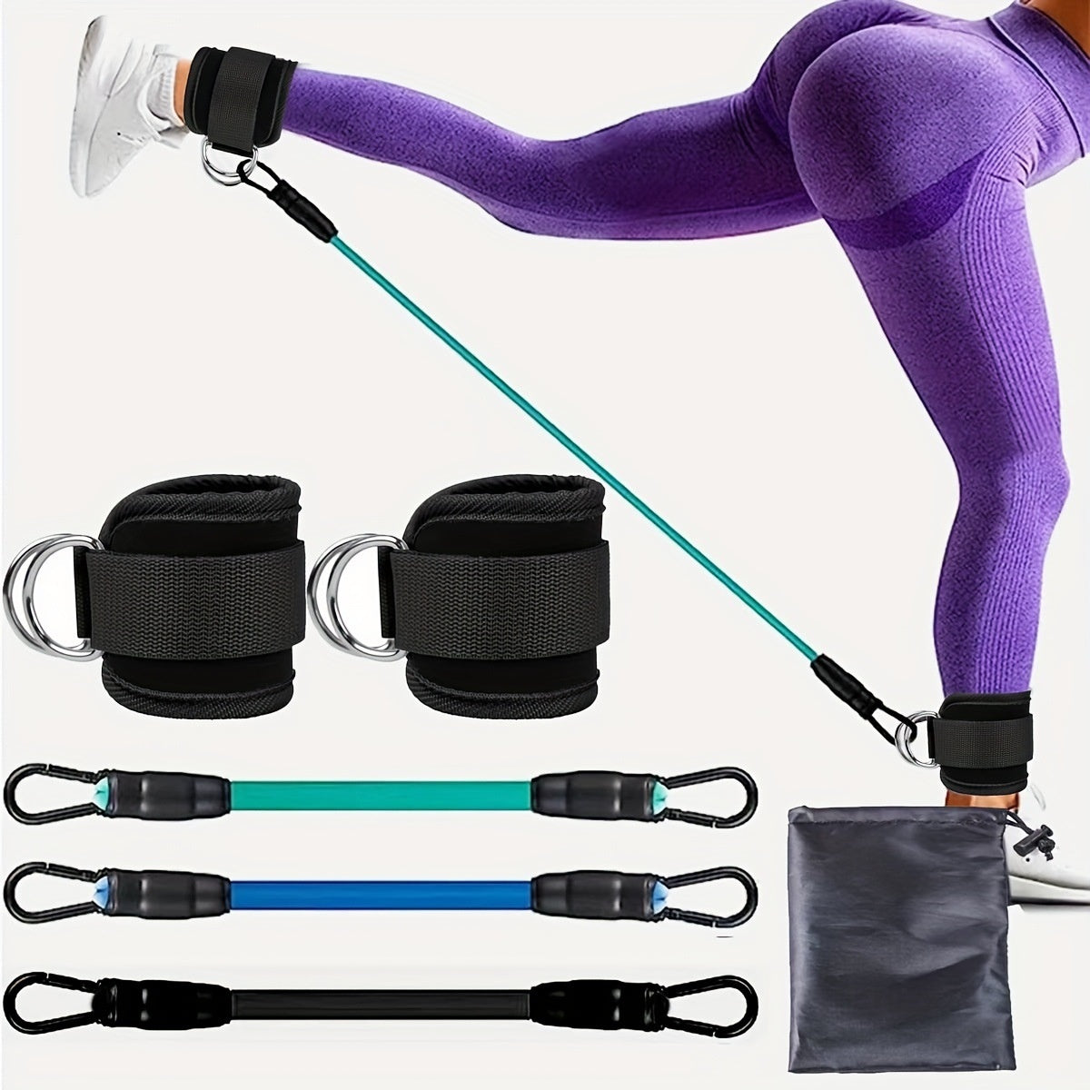 Bandes de résistance pour chevilles, force des hanches et des jambes, corde de traction