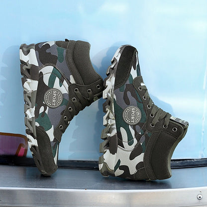 Baskets décontractées camouflage pour femmes