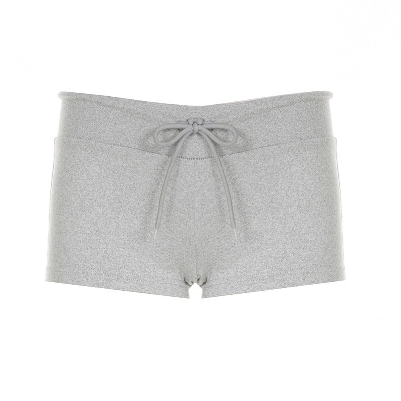 Short de sport et de fitness moulant en polyester pour femme