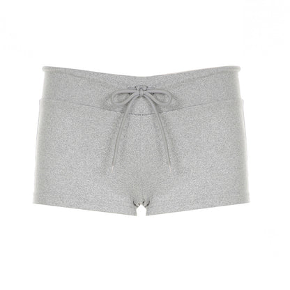 Short de sport et de fitness moulant en polyester pour femme