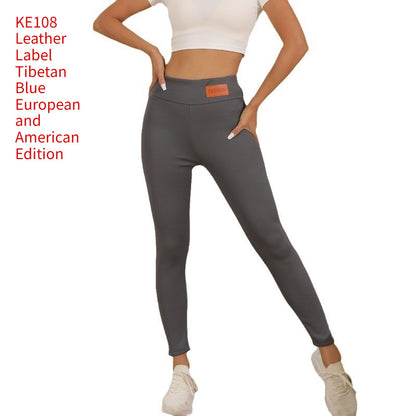 Leggings taille haute en cachemire pour femme